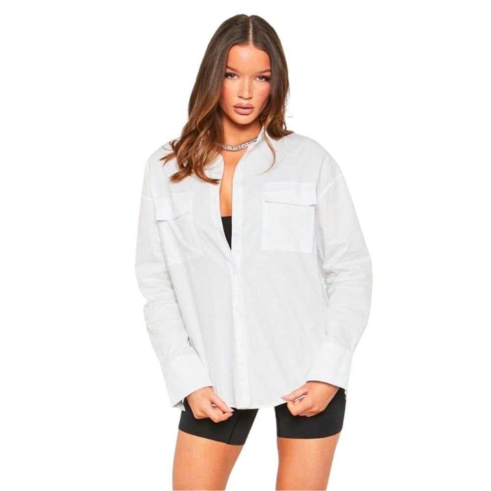 Missy Empire Womens/Ladies Oversized Shirt / White